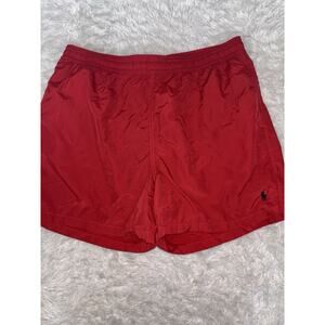 Polo Ralph Lauren men's sz. XL classic red swim trunks. Exc. condition